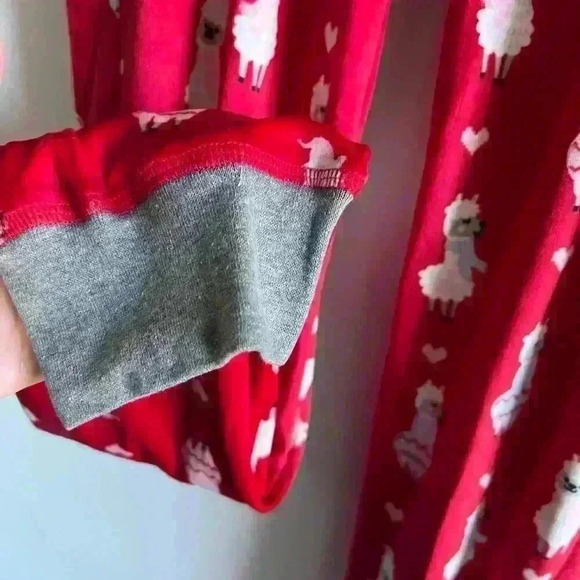 NWT Be Yourself Sleepwear Women’s Lama Red Valentines Day Cute Pajamas Small - Picture 5 of 12